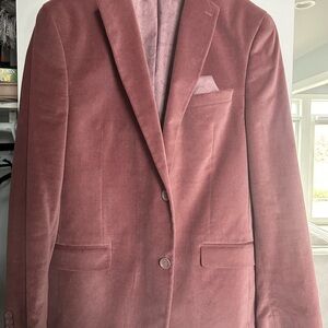 Men's Pink Velvet Blazer